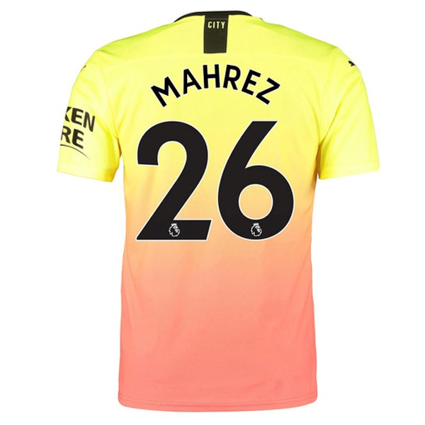 Maillot Football Manchester City NO.26 Mahrez Third 2019-20 Orange